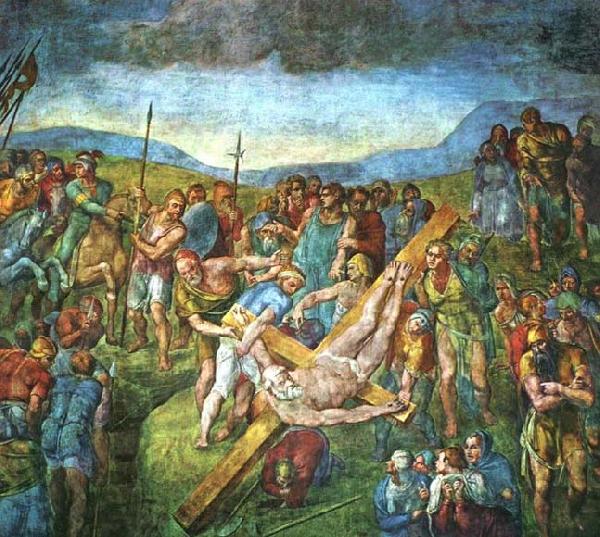 Michelangelo Buonarroti Martyrdom of St Peter oil painting picture